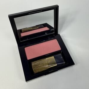 Estee Lauder Pure Color Blush 02 Pink Kiss Satin .12 oz 3.5 g w Mirror Brush NEW